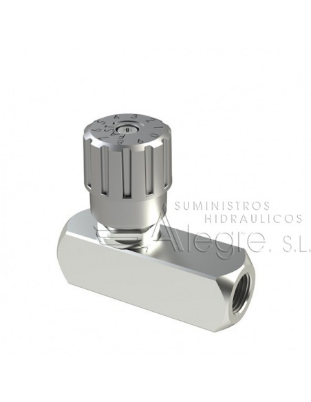 REGULADORA CAUDAL UNIDIRECCIONAL 3/8