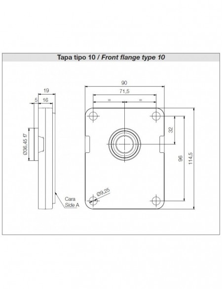 Bomba engranajes doble 36+9 lts 1PLD36-9DE10B