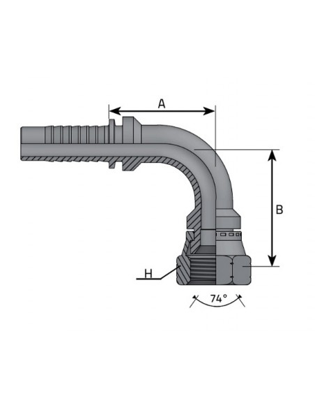 CODO 90º HEMBRA GIRATORIA JIC COLA ITALIANA