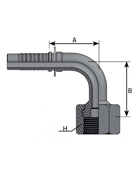 CODO 90º HEMBRA GIRATORIA ORFS COLA ITALIANA