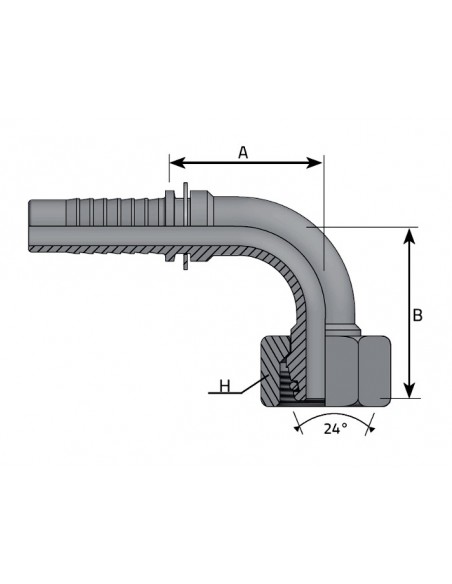 CODO 90º METRICO SERIE PESADA COLA ITALIANA