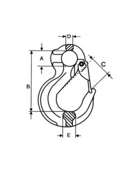 GANCHO PESTILLO SEGURIDAD 3TN