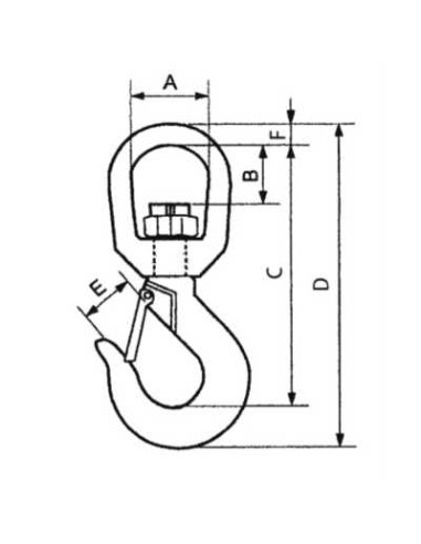 GANCHO GIRATORIO 1TN