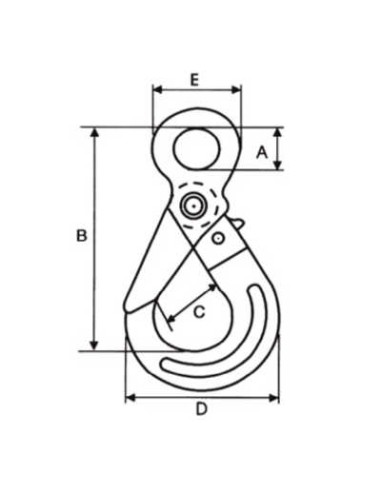 GANCHO ALTA SEGURIDAD FIJO 2TN PGS2000